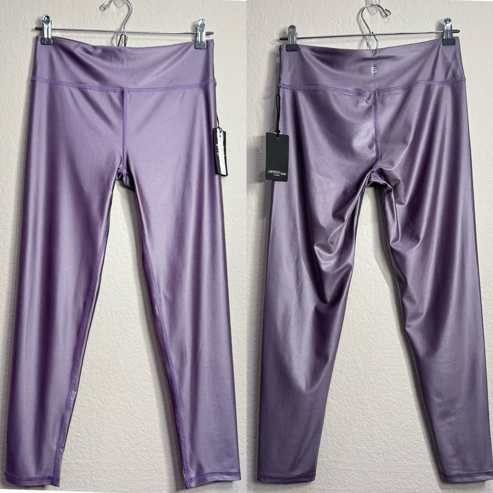 REVOLVE Lanston Sport Shiny High Waist Leggings Purple‎ Large 24 inseam SPF 50